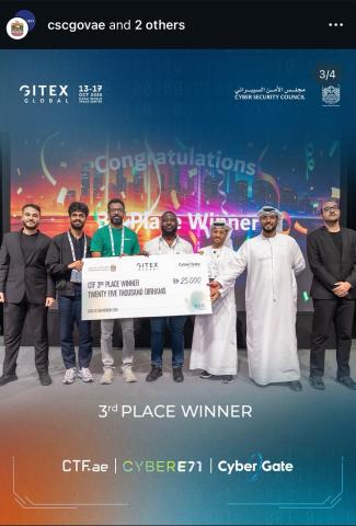 GITEX Global CTF third-place certificate