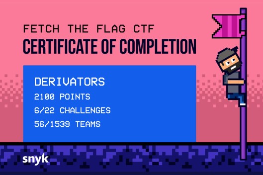 Snyk Fetch the Flag 2026 certificate